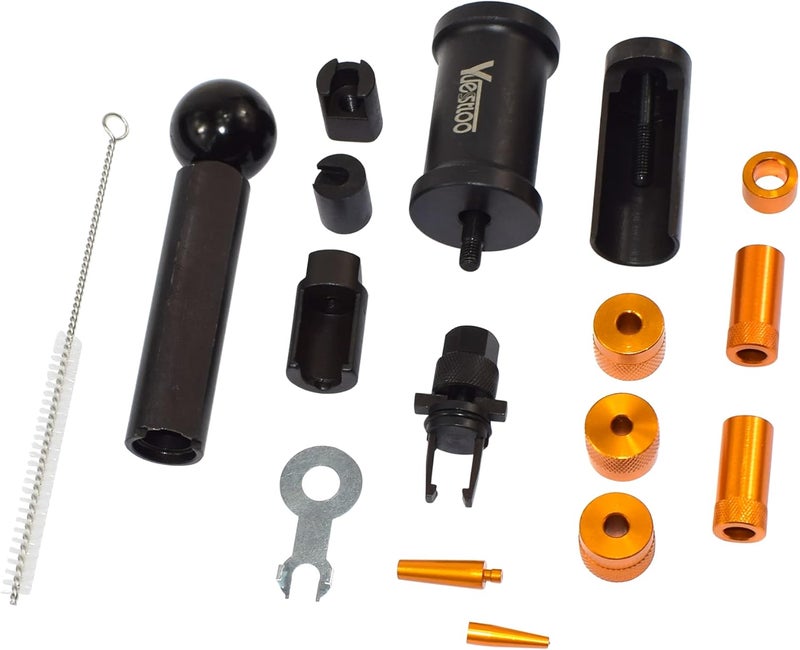 Yuesstloo Fuel Injector Puller Removal Installer Kit, Compatible with Audi VW Skoda Seat 1.4 1.6 1.8 2.0 2.7 3.0 3.2 3.6 V6 4.2 V8 FSI TSI, Petrol Engines, with Carrying Case & Gloves - Image 2